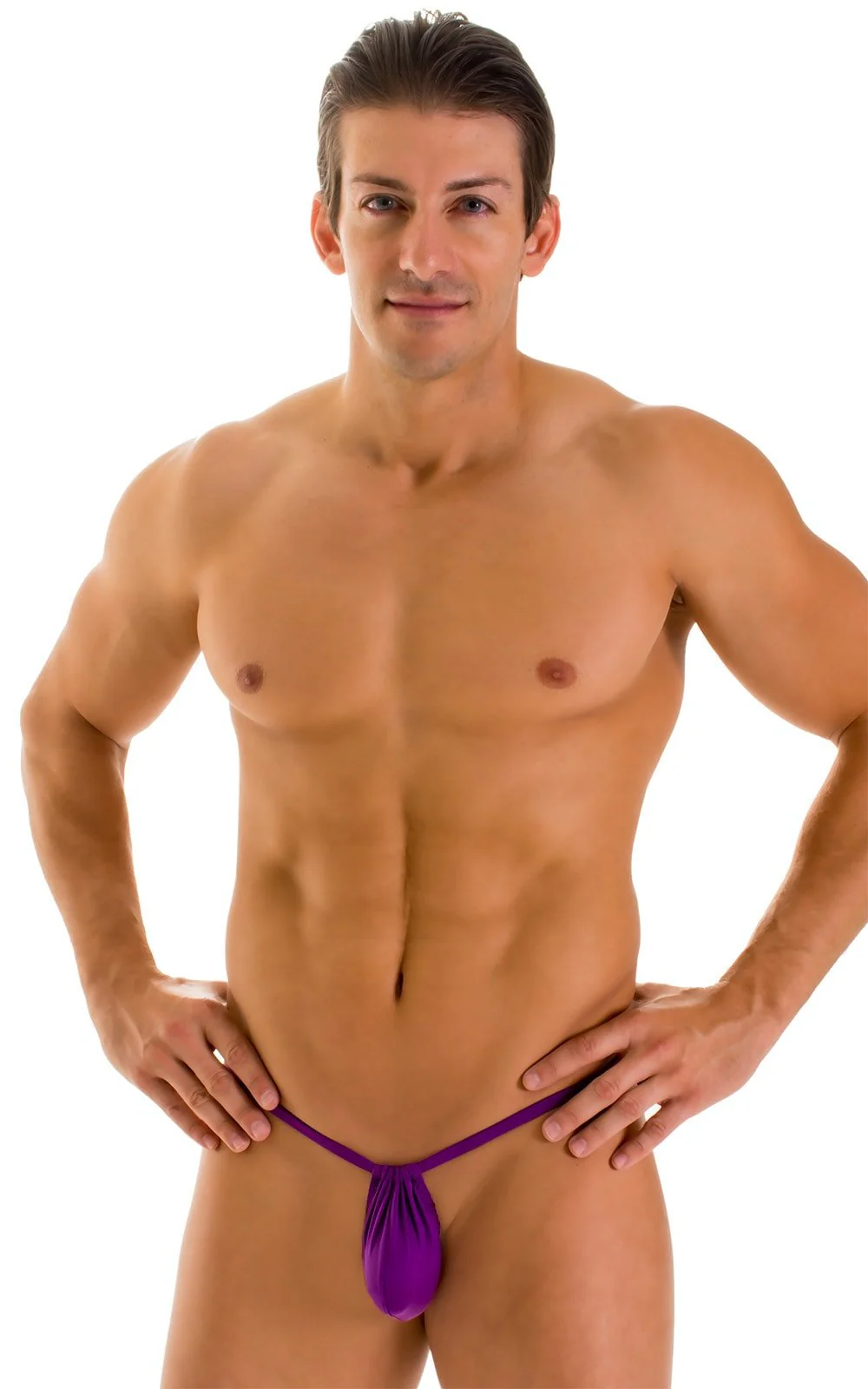 M1R2 - Mens Micro Adjustable G String Bikini - Solid Sheer - Image 48