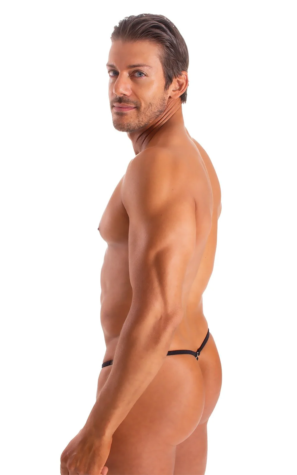 M1R2 - Mens Micro Adjustable G String Bikini - Solids - Image 7