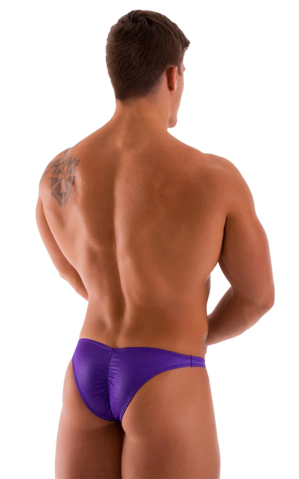M79 - Mens Micro Fitted Pouch Puckered Back Bikini - Solids - Image 21