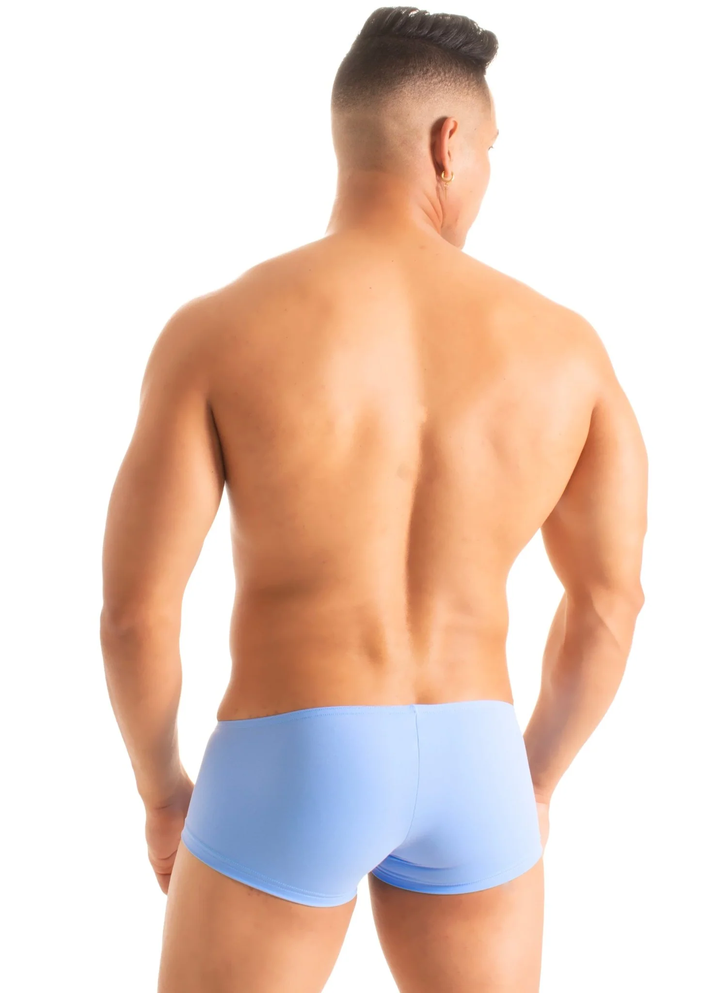 M35 - Mens Micro Low Square Cut Swim Trunks - Solids - Image 2