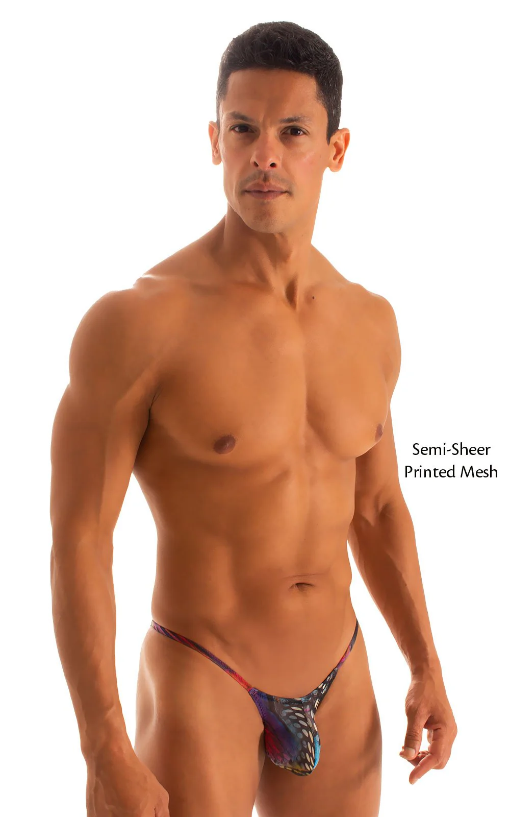 M73 - Mens Micro Pouch 1/2 Back Bikini - Mesh - Image 16