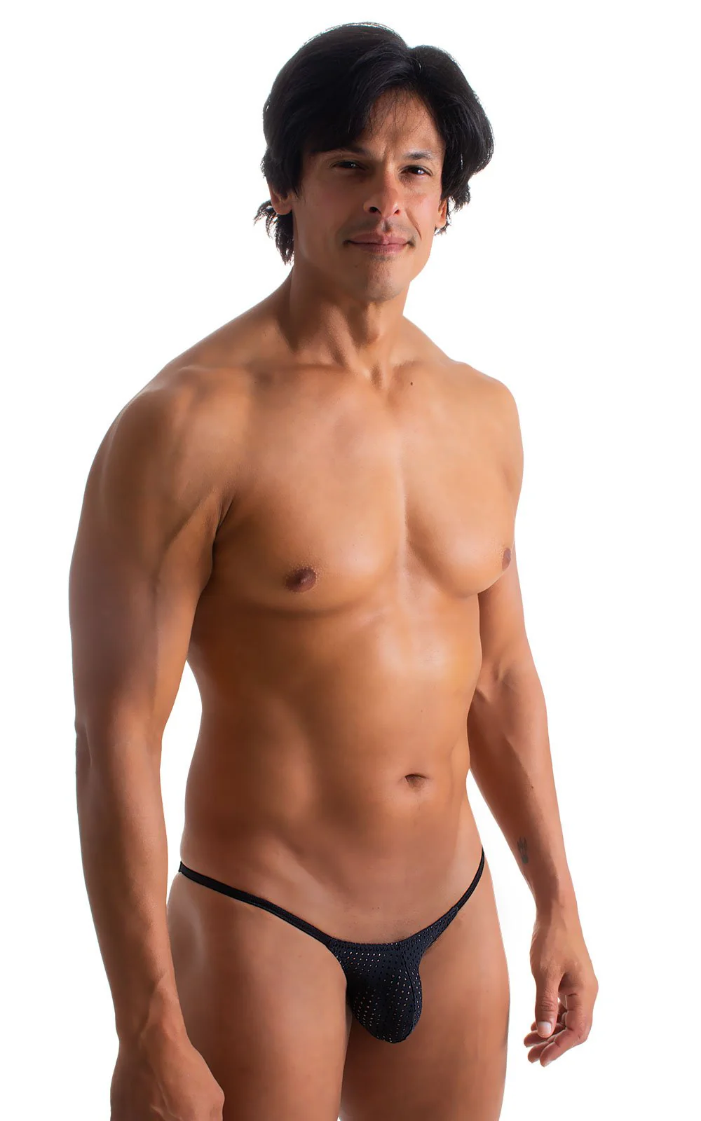M73 - Mens Micro Pouch 1/2 Back Bikini - Mesh - Image 18