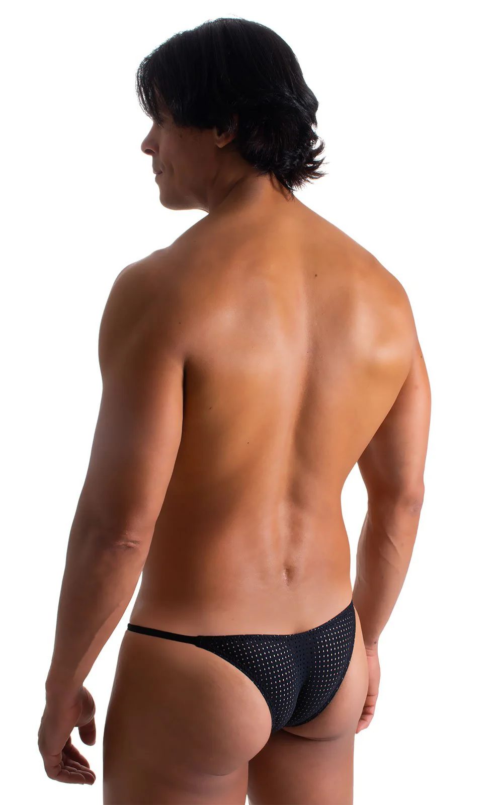M73 - Mens Micro Pouch 1/2 Back Bikini - Mesh - Image 19