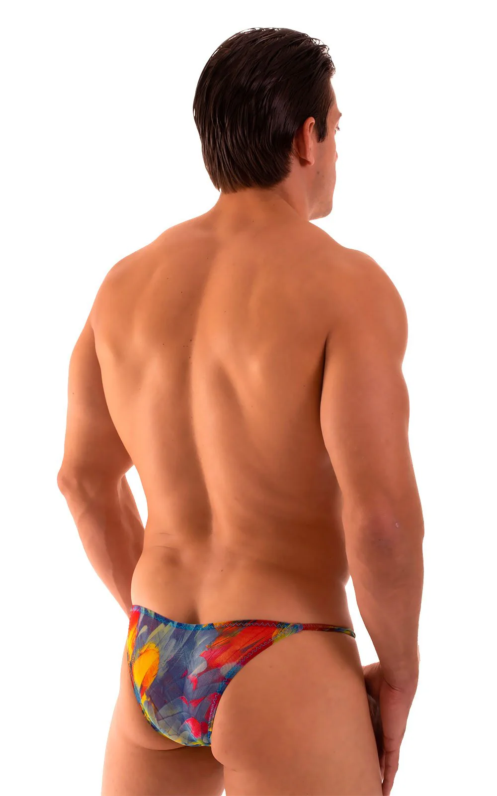 M73 - Mens Micro Pouch 1/2 Back Bikini - Mesh - Image 26