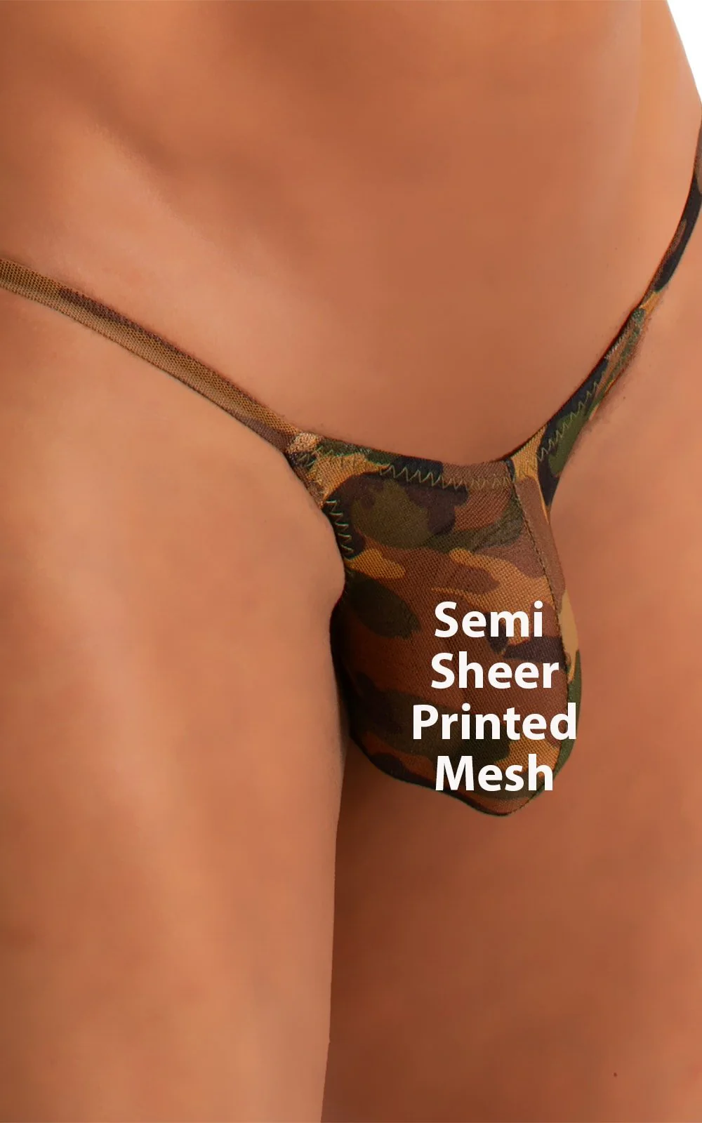 M73 - Mens Micro Pouch 1/2 Back Bikini - Mesh - Image 38