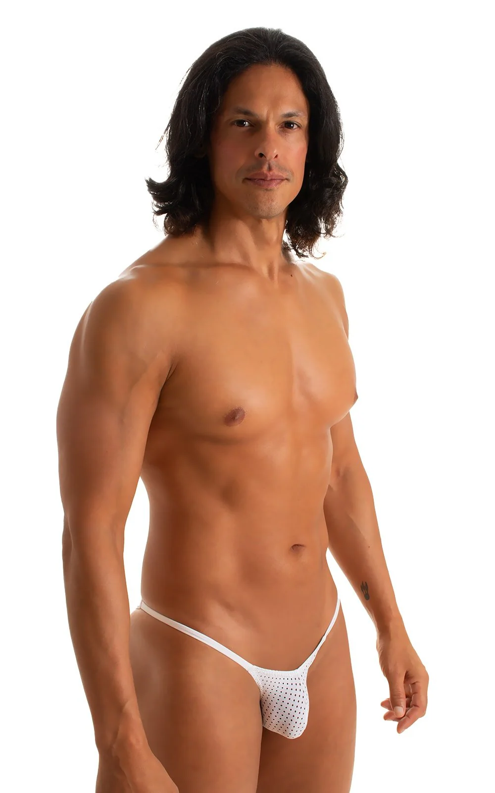 M73 - Mens Micro Pouch 1/2 Back Bikini - Mesh - Image 43