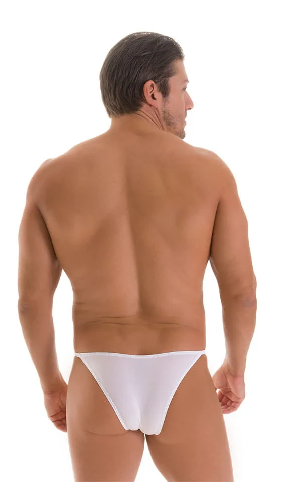 M73 - Mens Micro Pouch 1/2 Back Bikini - Solid Sheer Semi Sheer - Image 21