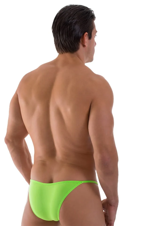 M73 - Mens Micro Pouch 1/2 Back Bikini - Solid Sheer Semi Sheer - Image 5