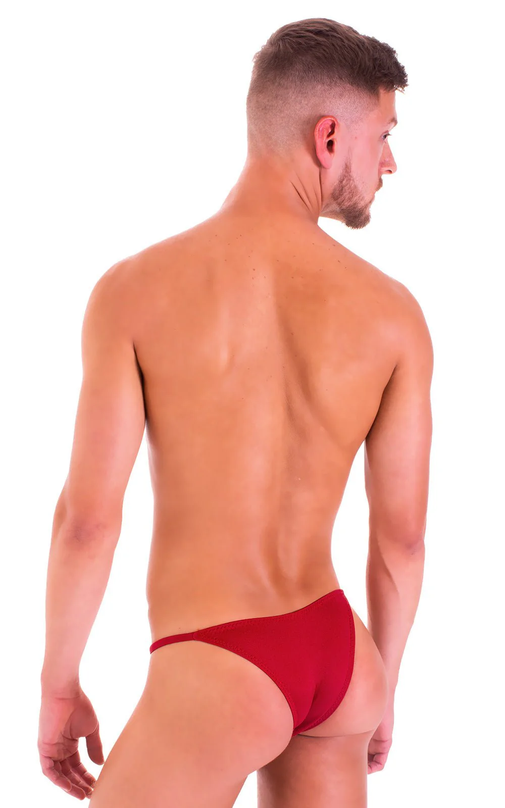 M73 - Mens Micro Pouch 1/2 Back Bikini - Solids - Image 13