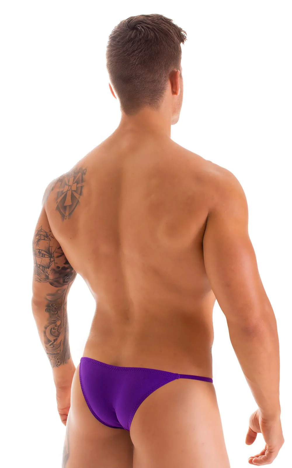 M73 - Mens Micro Pouch 1/2 Back Bikini - Solids - Image 25