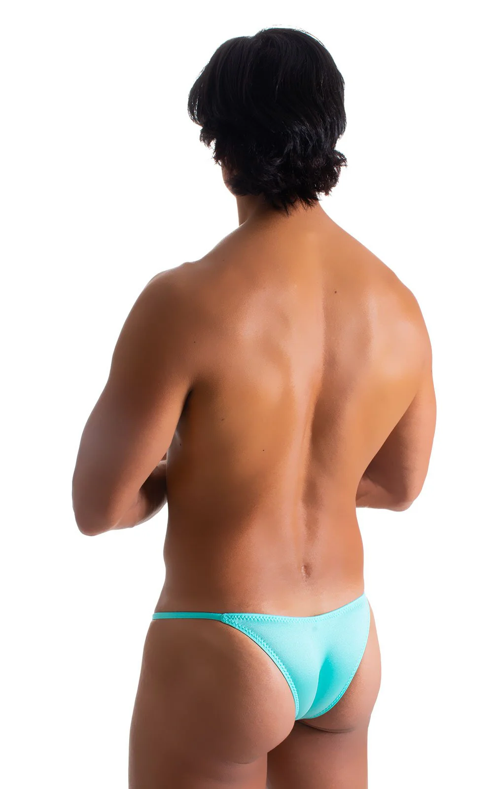 M73 - Mens Micro Pouch 1/2 Back Bikini - Solids - Image 28