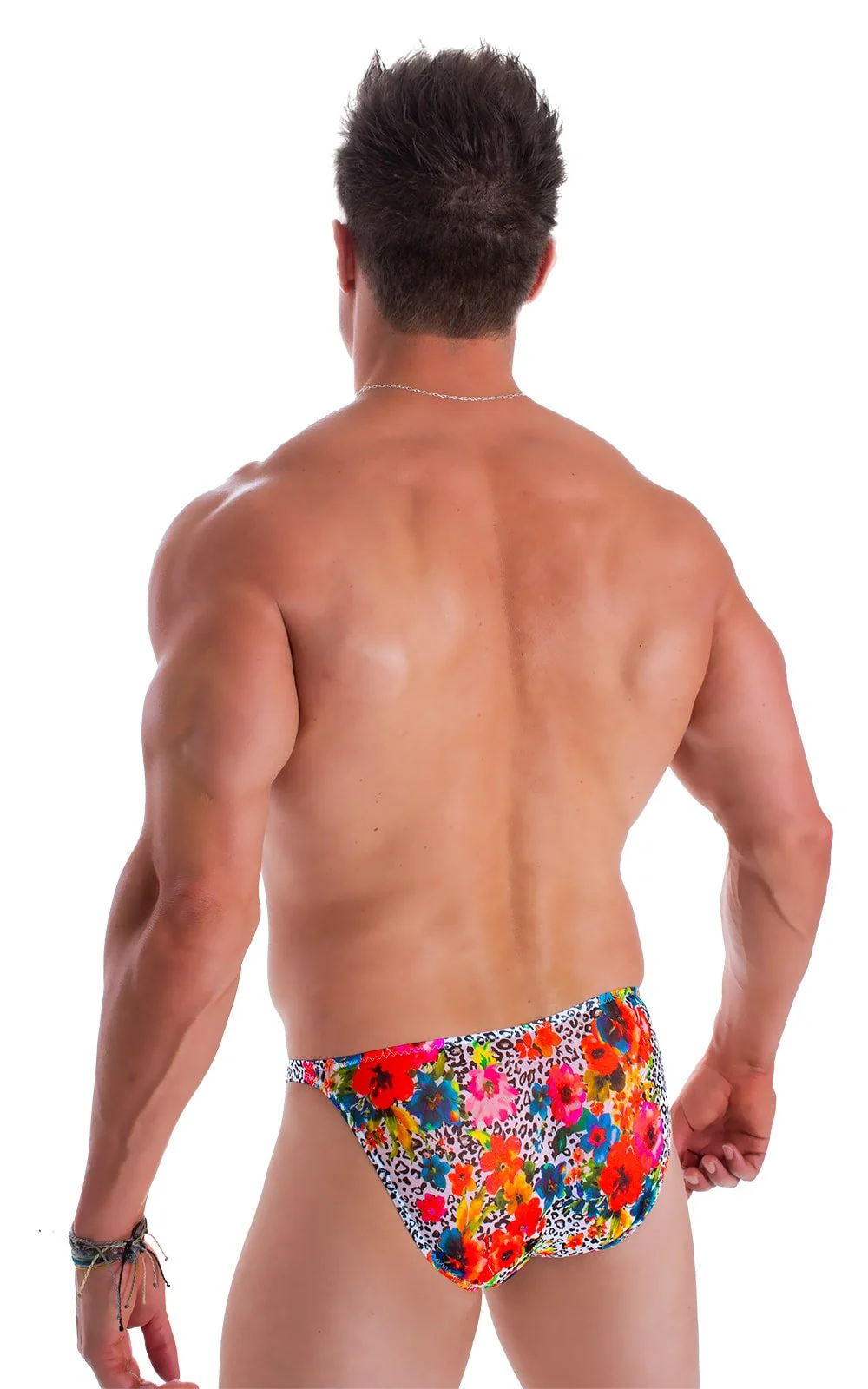 M74 - Mens Micro Pouch Full Back Bikini - Mesh - Image 5