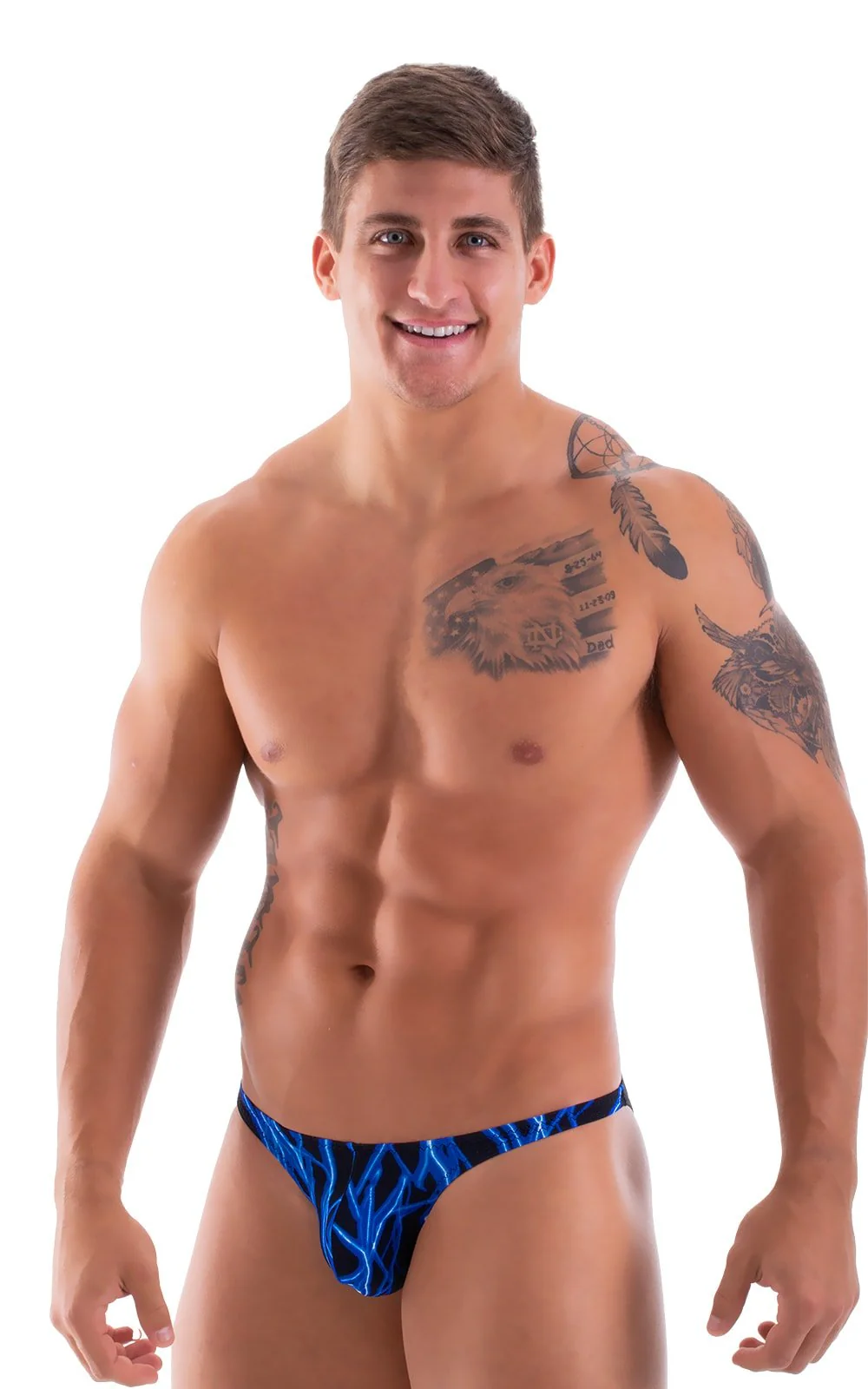 M74 - Mens Micro Pouch Full Back Bikini - Prints - Image 6