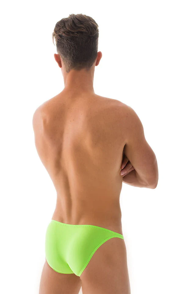M74 - Mens Micro Pouch Full Back Bikini - Solid Sheer Semi Sheer - Image 6