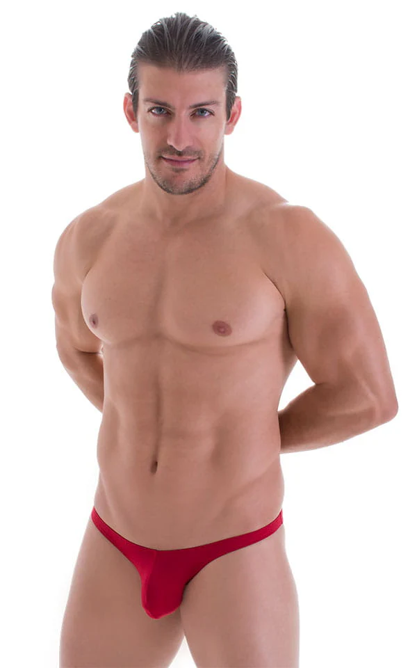 M74 - Mens Micro Pouch Full Back Bikini - Solid Sheer Semi Sheer - Image 9