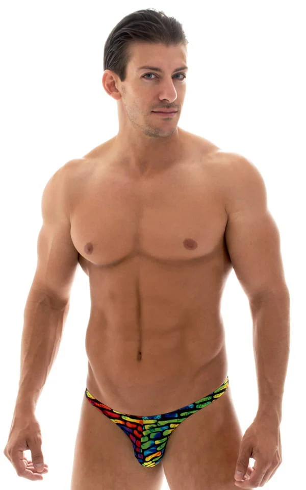 M74 - Mens Micro Pouch Full Back Bikini - Tan Through - Image 12
