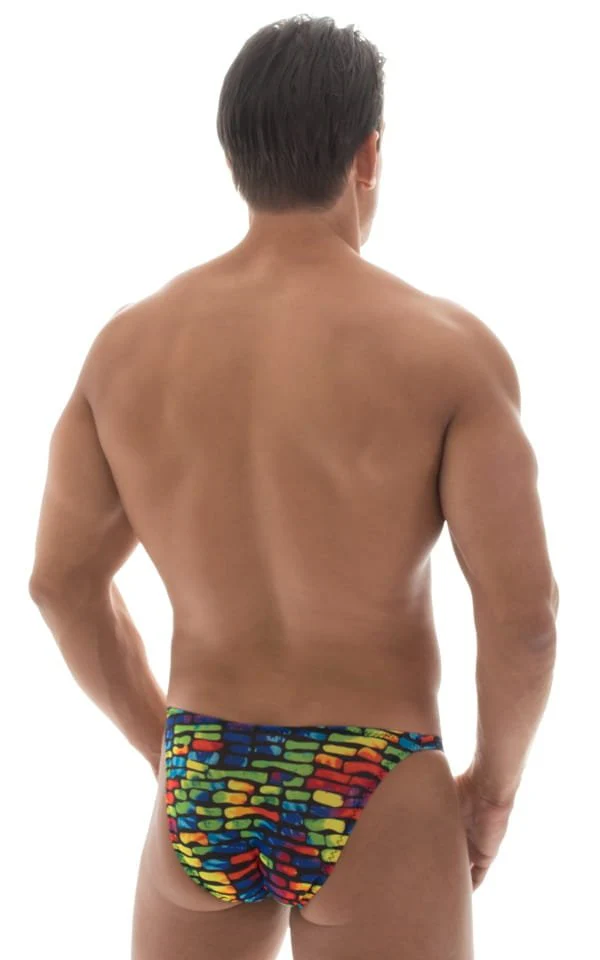 M74 - Mens Micro Pouch Full Back Bikini - Tan Through - Image 13