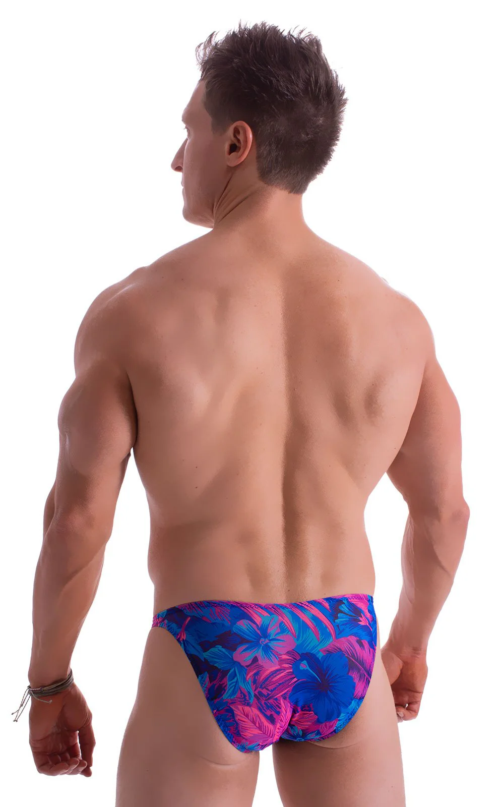 M74 - Mens Micro Pouch Full Back Bikini - Tan Through - Image 21