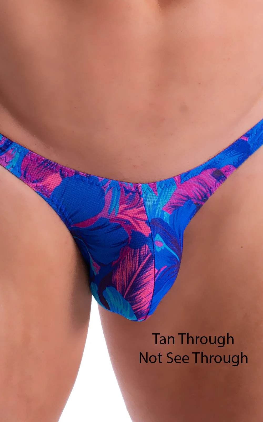 M74 - Mens Micro Pouch Full Back Bikini - Tan Through - Image 23