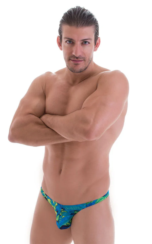 M74 - Mens Micro Pouch Full Back Bikini - Tan Through - Image 32