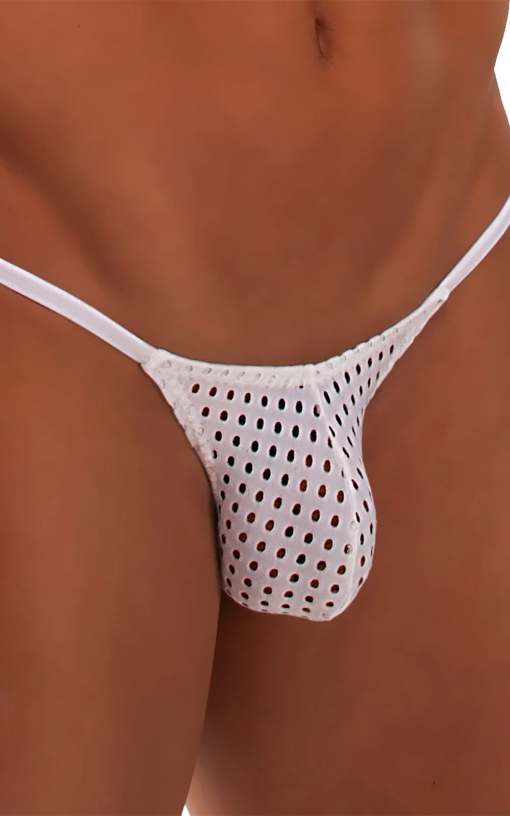 M58 - Mens Micro Pouch Scrunchy Back Bikini - Mesh - Image 3
