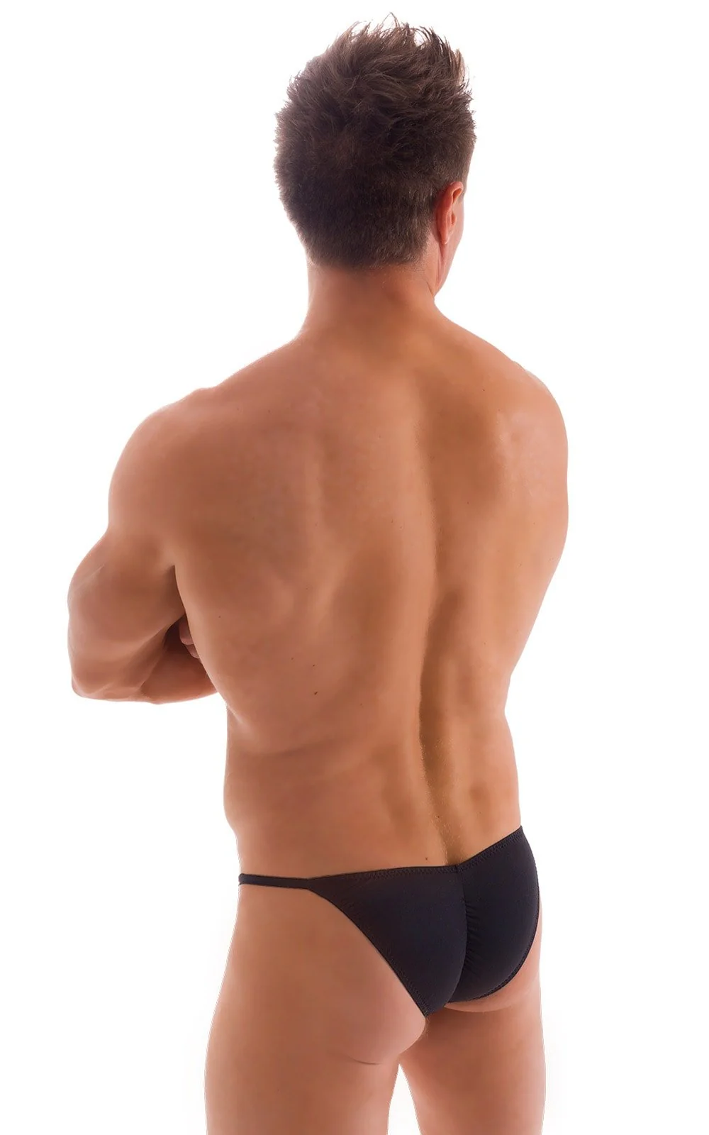 M58 - Mens Micro Pouch Scrunchy Back Bikini - Solid Sheer Semi Sheer - Image 23