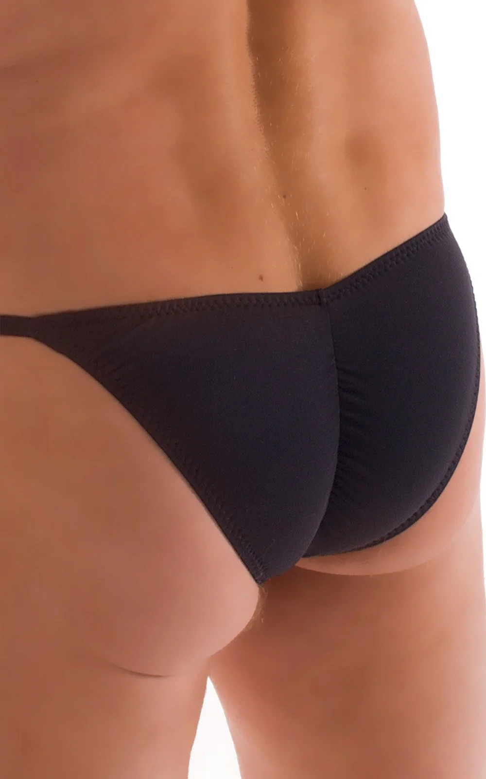 M58 - Mens Micro Pouch Scrunchy Back Bikini - Solid Sheer Semi Sheer - Image 25