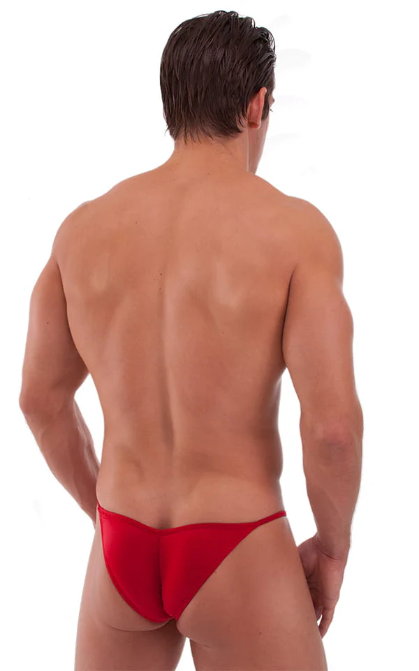 M58 - Mens Micro Pouch Scrunchy Back Bikini - Solid Sheer Semi Sheer - Image 5