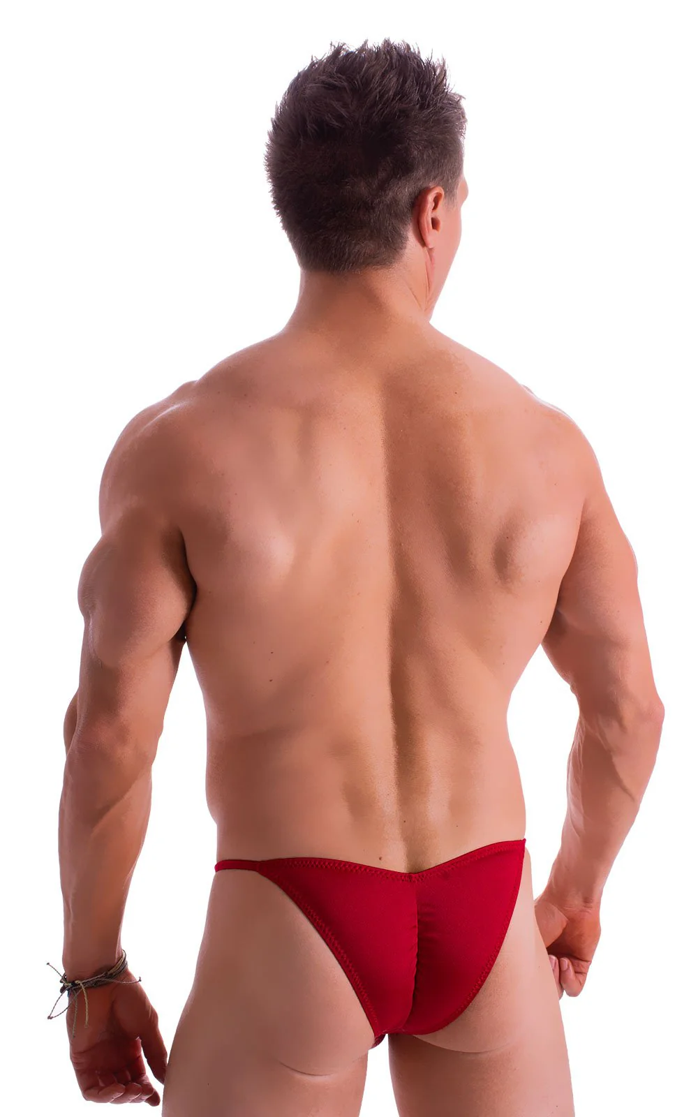 M58 - Mens Micro Pouch Scrunchy Back Bikini - Solids - Image 34