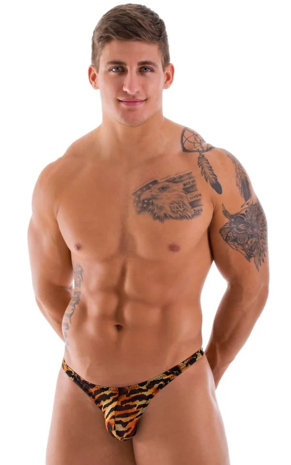 M77 - Mens Micro Pouch Swimsuit Thong - Mesh - Image 7