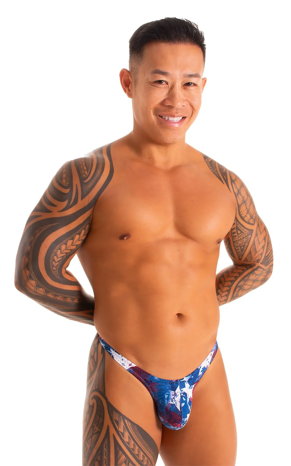 M77 - Mens Micro Pouch Swimsuit Thong - Prints - Image 23