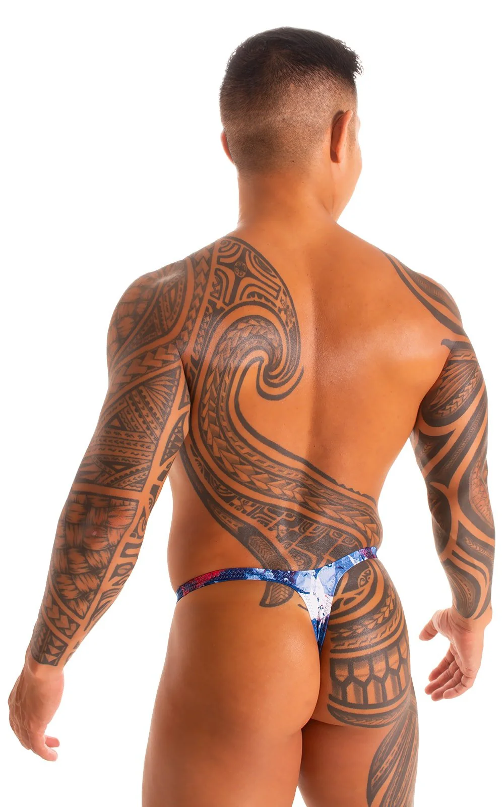 M77 - Mens Micro Pouch Swimsuit Thong - Prints - Image 24
