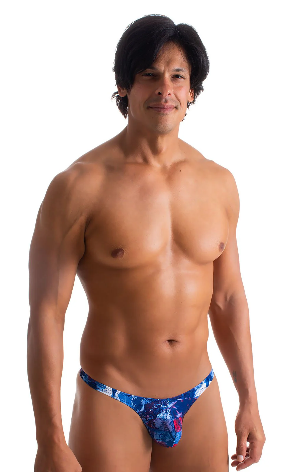 M77 - Mens Micro Pouch Swimsuit Thong - Prints - Image 29