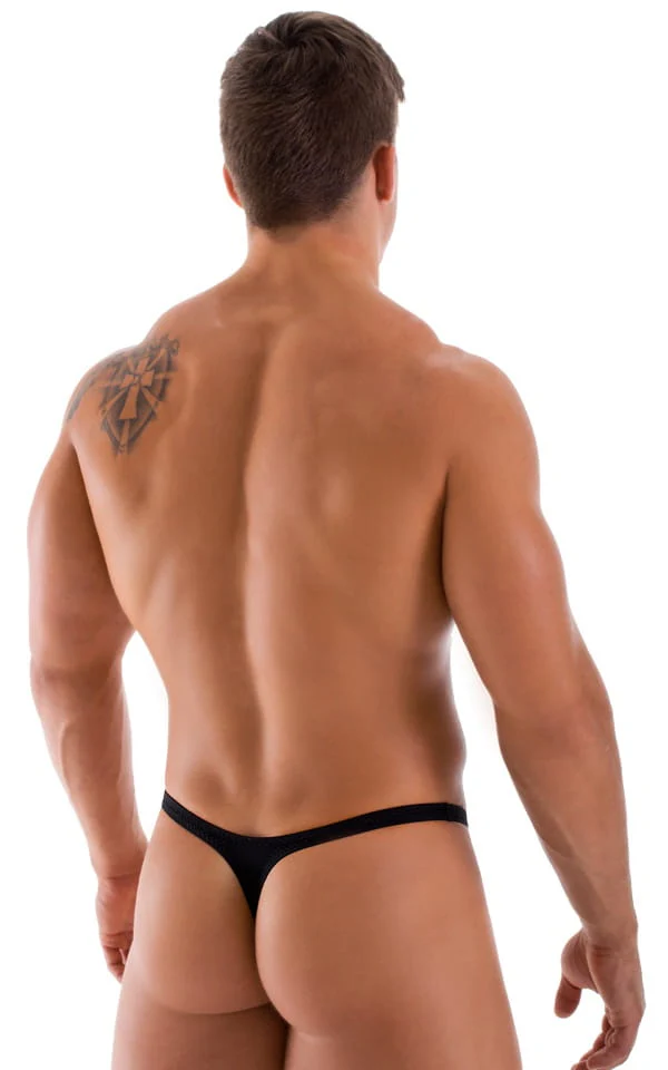 M77 - Mens Micro Pouch Swimsuit Thong - Solid Sheer Semi Sheer - Image 17