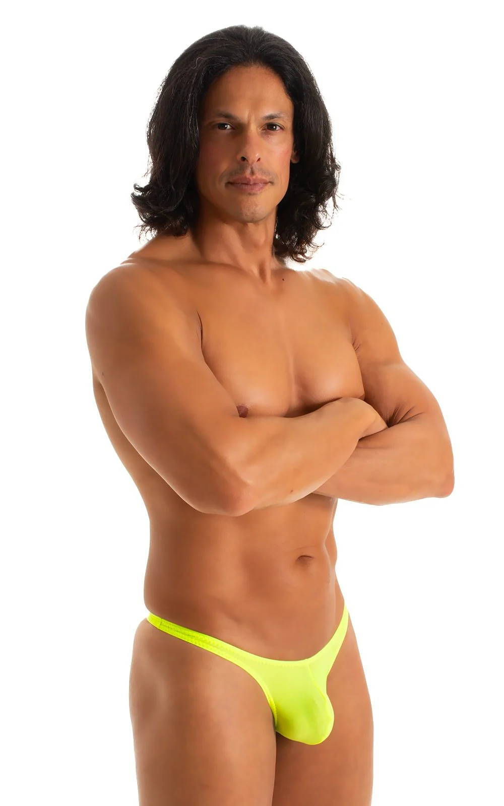 M77 - Mens Micro Pouch Swimsuit Thong - Solid Sheer Semi Sheer - Image 45