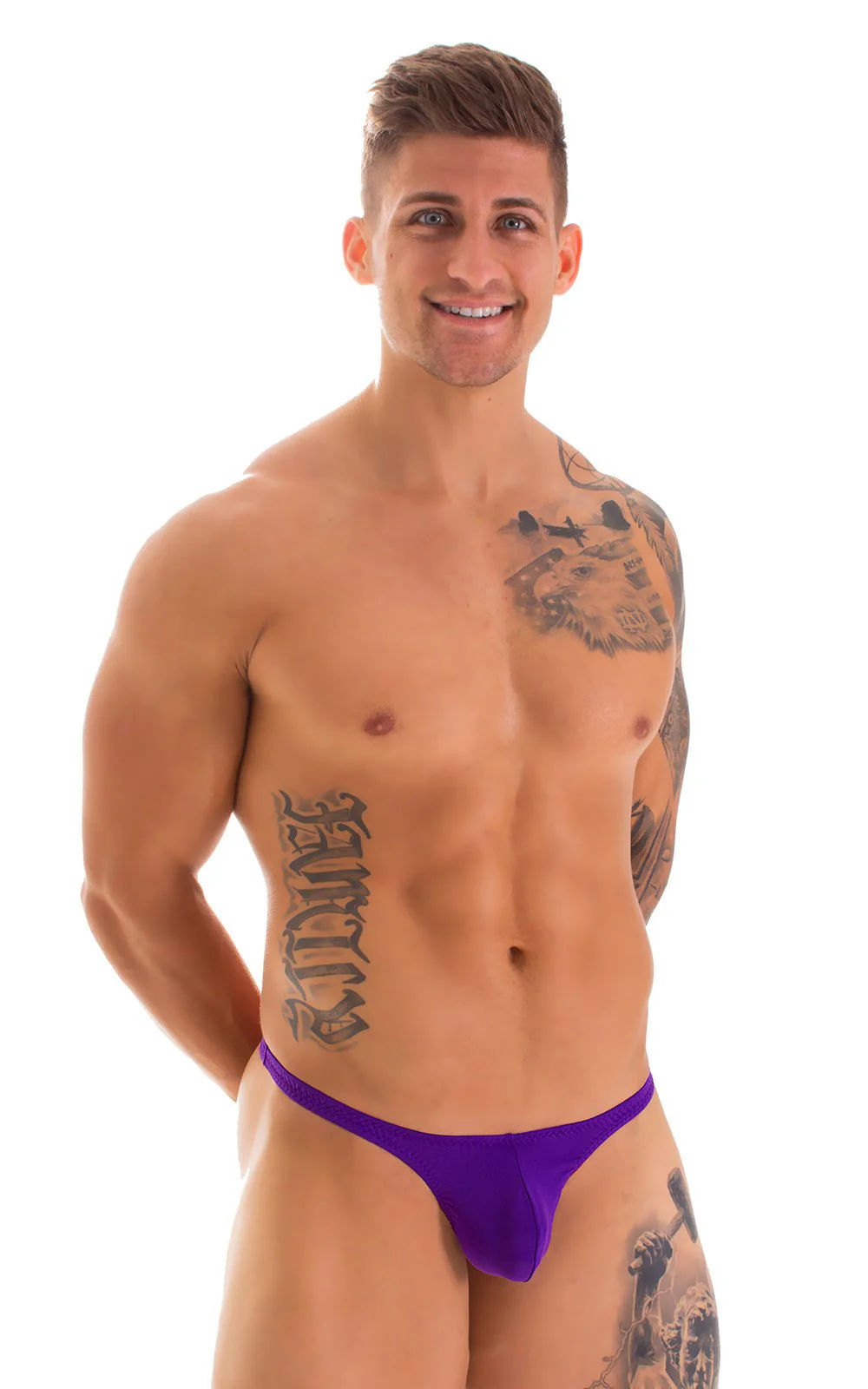 M77 - Mens Micro Pouch Swimsuit Thong - Solids - Image 29