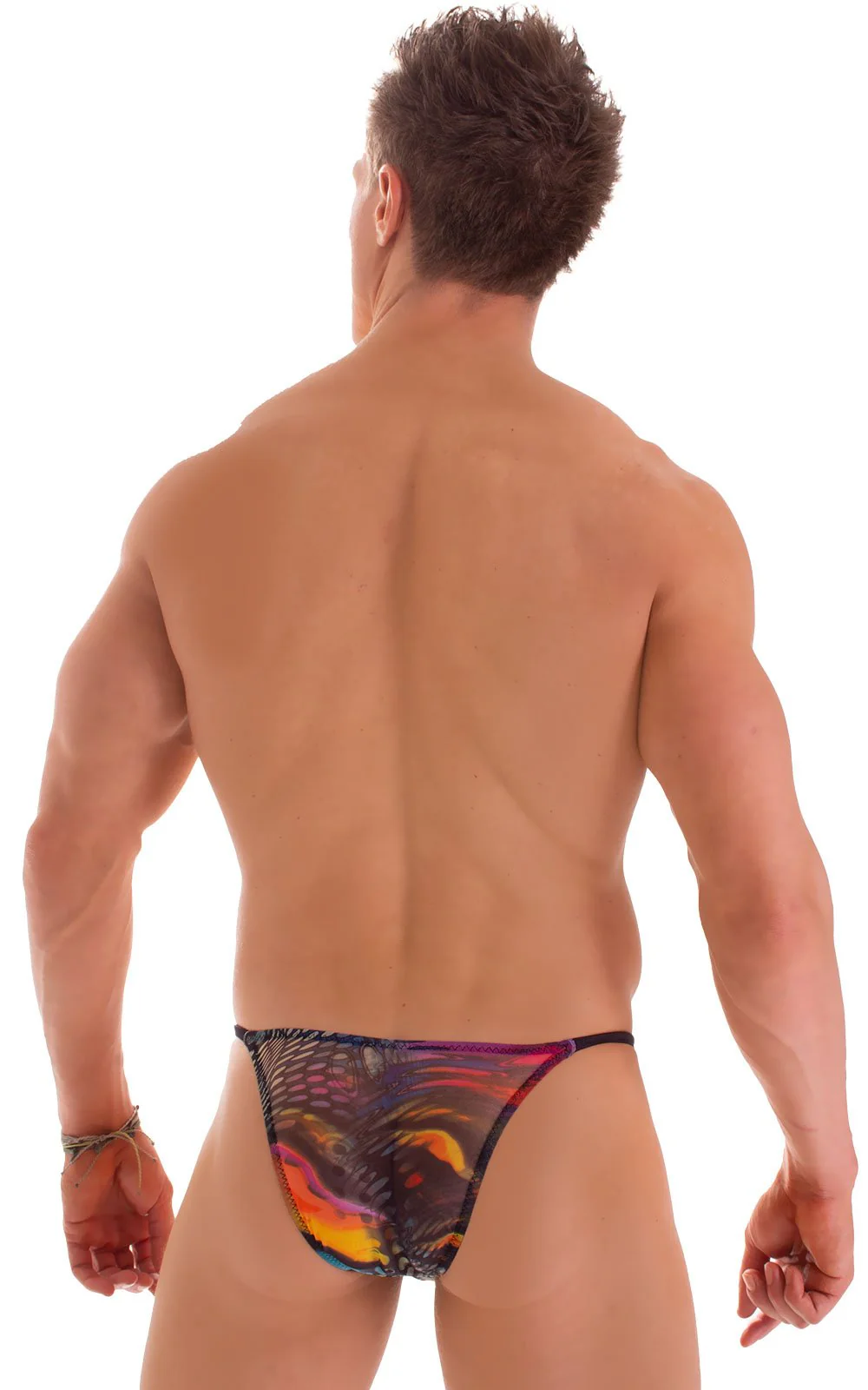 M66 - Mens Micro String Rio Bikini - Mesh - Image 12