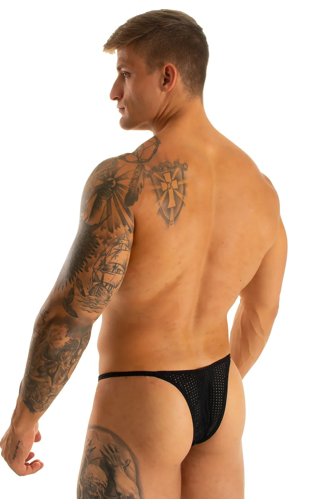M66 - Mens Micro String Rio Bikini - Mesh - Image 25