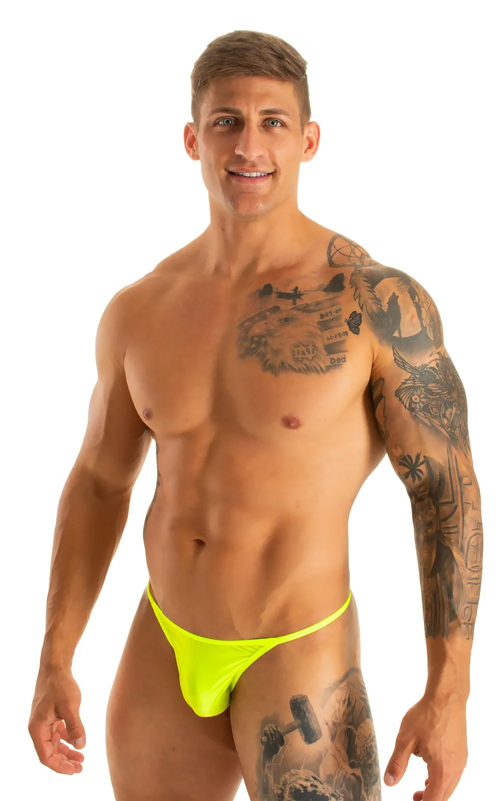 M66 - Mens Micro String Rio Bikini - Solid Sheer Semi Sheer - Image 33