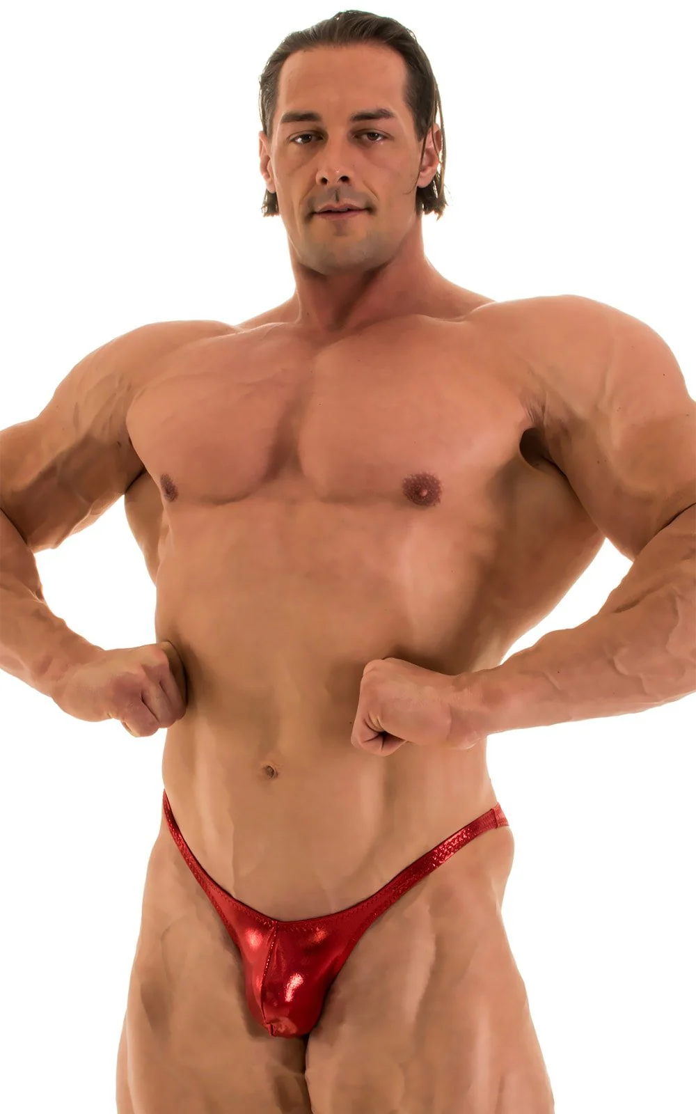 M79POS - Mens Posing Suit Fitted Pouch Puckered Back - Metallics - Image 22
