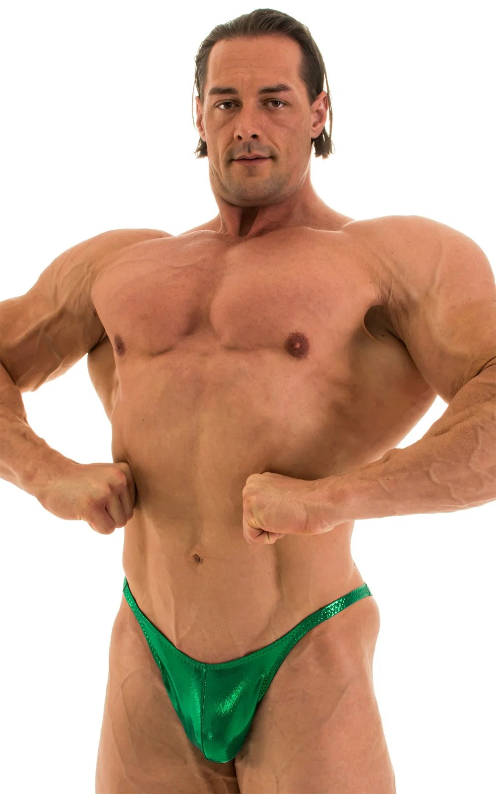M79POS - Mens Posing Suit Fitted Pouch Puckered Back - Metallics - Image 30