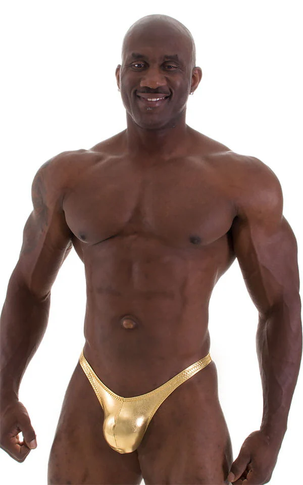 M79POS - Mens Posing Suit Fitted Pouch Puckered Back - Metallics - Image 37