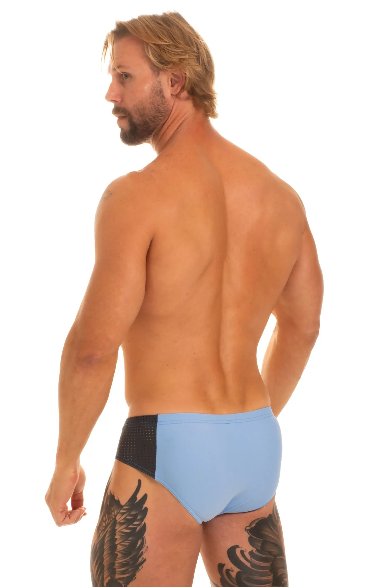 M92 - Mens Pouch Brief Swimsuit Color-blocked - Multi Color - Image 5