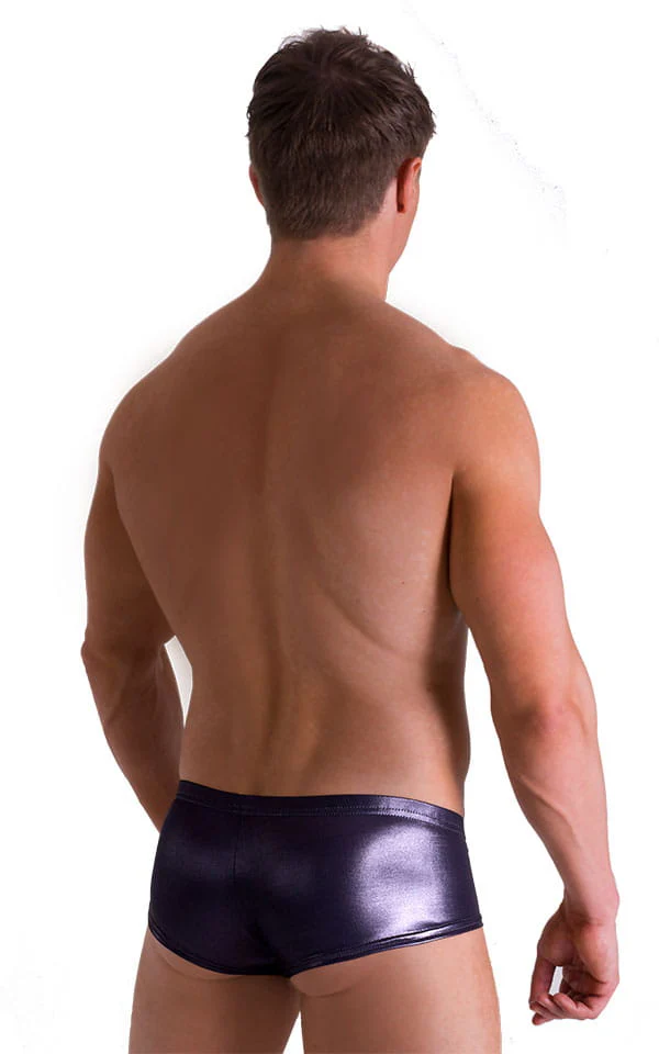 M71 - Mens Pouch Enhanced Micro Square Cut Swim Trunks - Metallics - Image 9