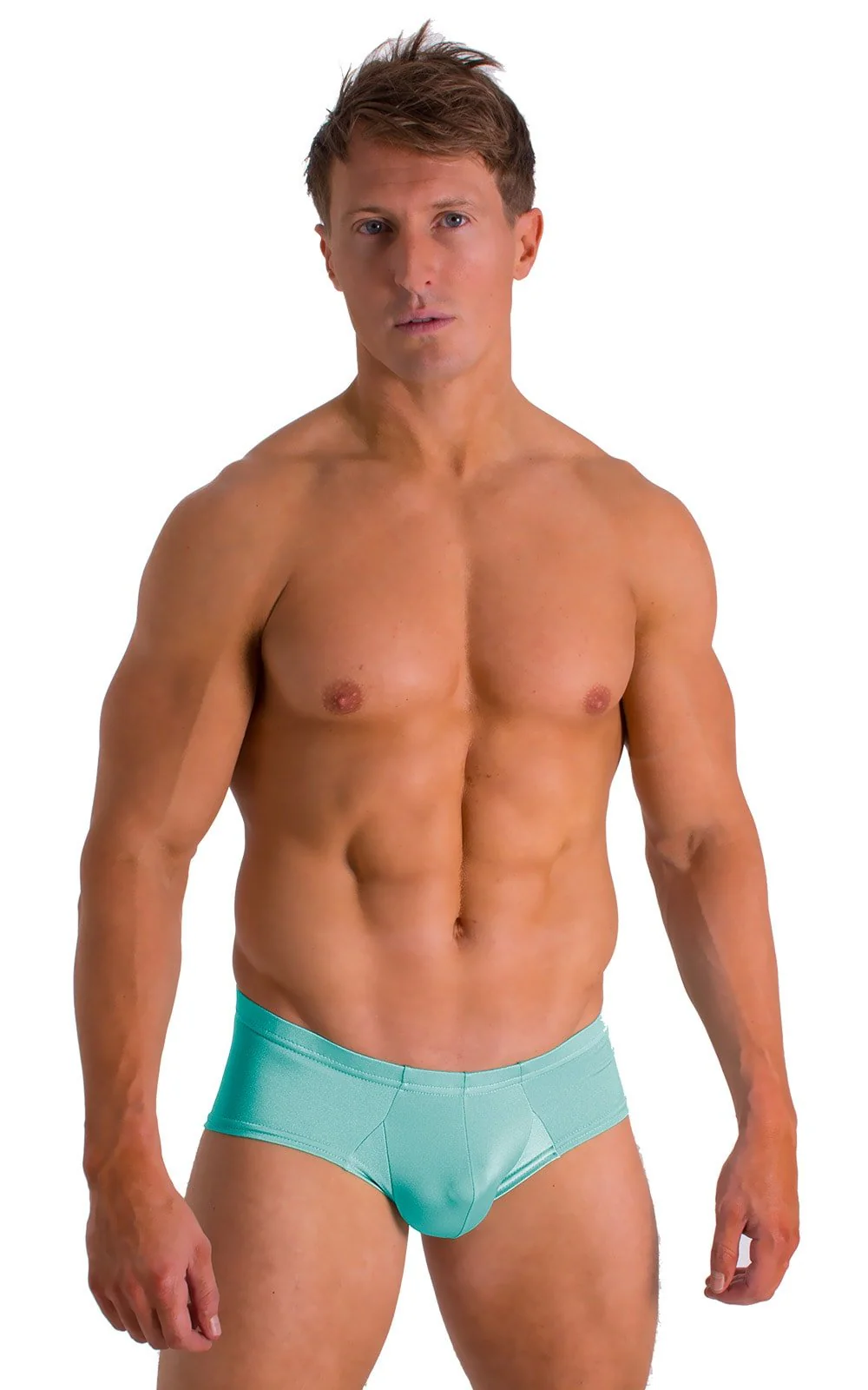 M71 - Mens Pouch Enhanced Micro Square Cut Swim Trunks - Solids - Image 20