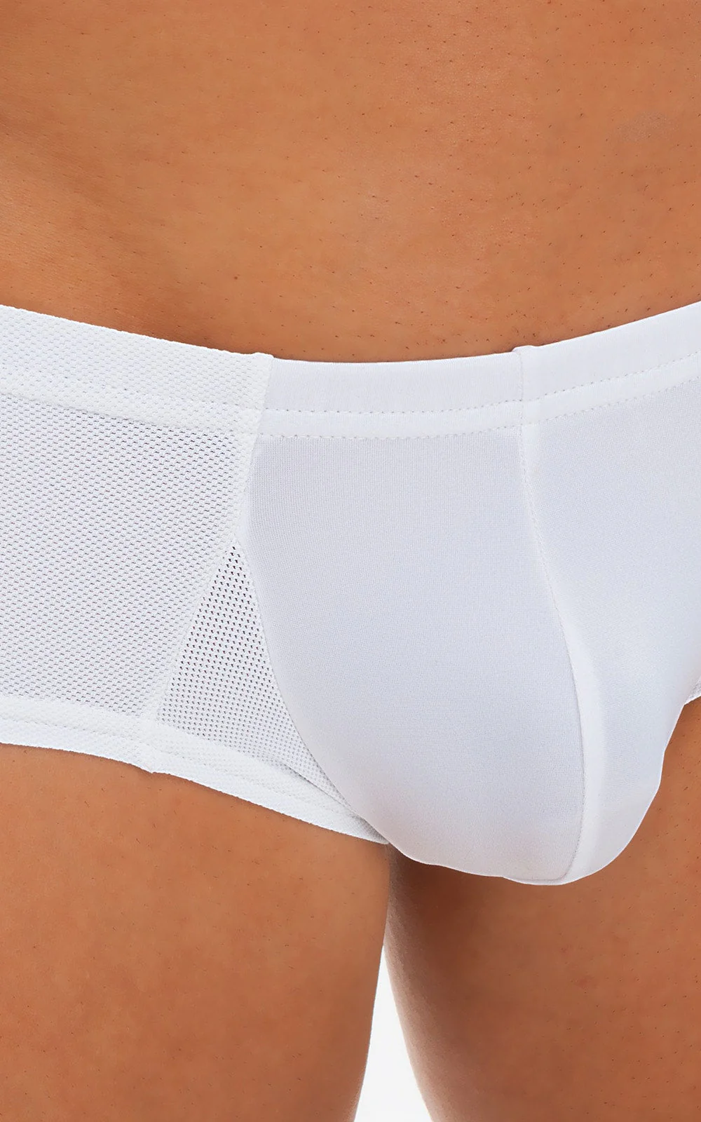 M71 - Mens Pouch Enhanced Micro Square Cut Swim Trunks - Solids - Image 4