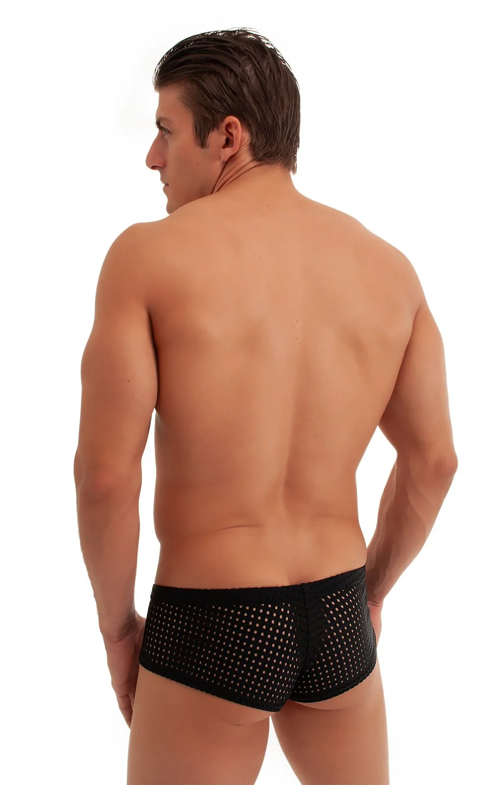 M71 - Mens Pouch Enhanced Micro Square Cut Swim Trunks - Solids - Image 7