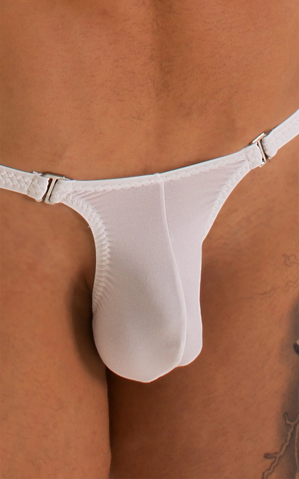 M65 - Mens Quick Release Thong Bravura Pouch - Solid Sheer Semi Sheer - Image 19