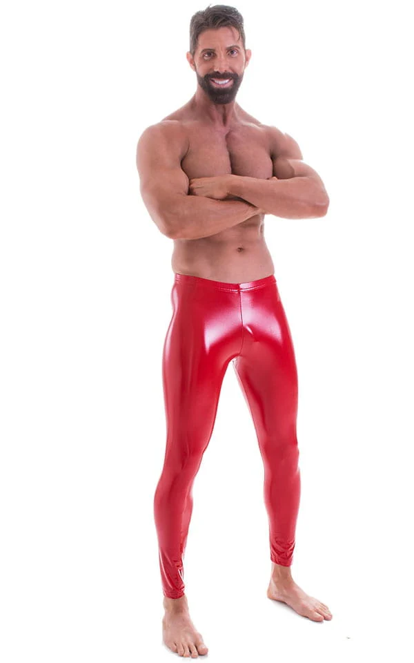 A4M - Mens Regular Waist  Leggings - Metallics - Image 20