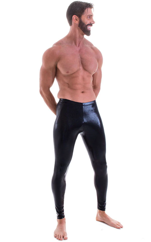 A4M - Mens Regular Waist  Leggings - Metallics - Image 4